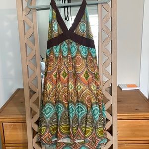 Milly Halter Cotton Paisley Dress